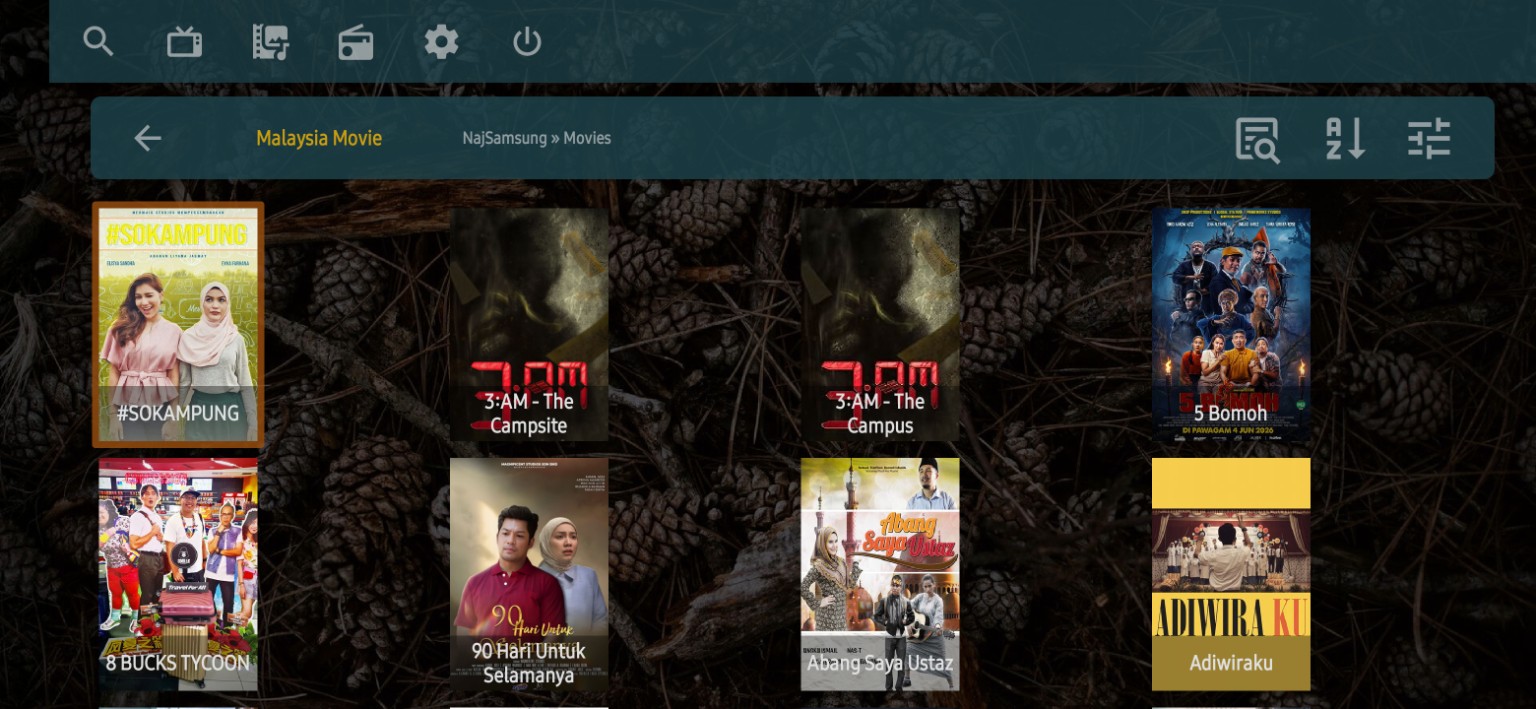 VOD Malaysia — paparan SEENTV dalam aplikasi