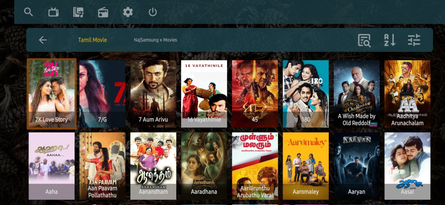 VOD Tamil — paparan SEENTV dalam aplikasi